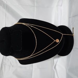 Essentials 3 Layer Necklace 18k Gold over Brass 17" +2" Extender